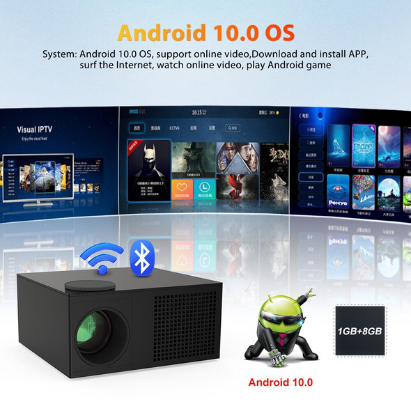 P36 Mini Portable Projector Android 10 WIFI Home Theater LCD Cinema
