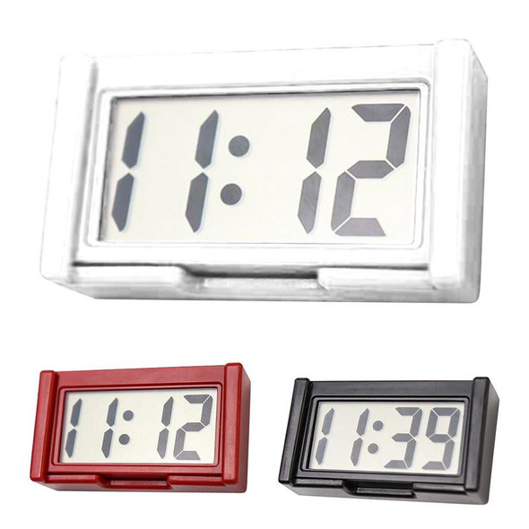 Mini Digital Clock Decorative Large Screen Car Clock Mini Clock Dashboard Self Adhesive Ornament car electronic accessories