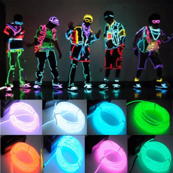 Glow El Wire Cable Led Neon Christmas Dance Party Diy Costumes
