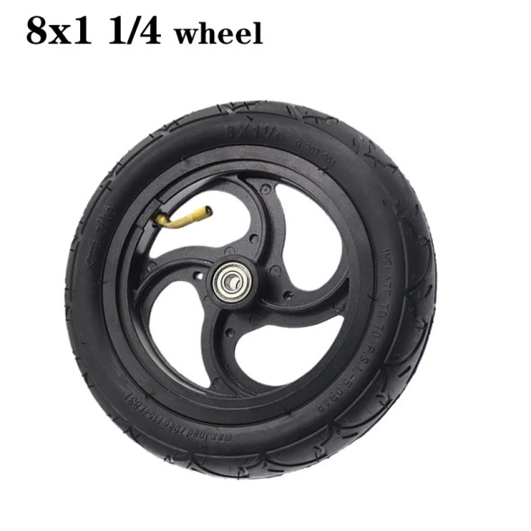 8 Inch Anti-skid Shock Wheel Tyre 8x1 1/4 (200x45) Inner Tube Outer Tire with Alloy Hub for Kickscooter Scooter Accessories