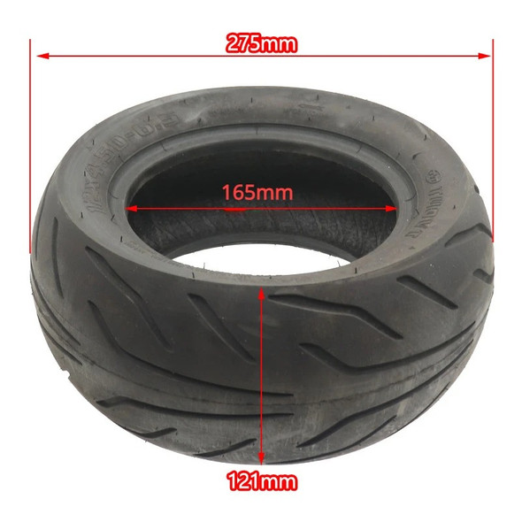 12 Inch TUOVT 12x4.50-6.5 Tubeless Tyre for Scooter Wear-resistant New Electric Scooter Mini Kibe Avt Wheel Parts