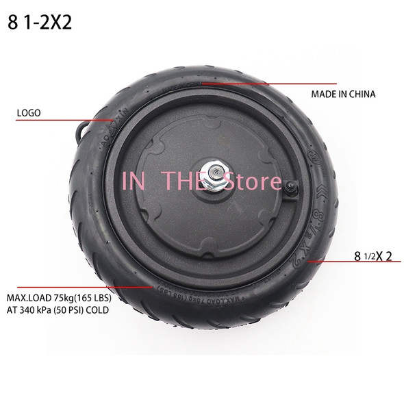 8 1 2x2 Electric Tire For Xiaomi M365 Scooter Replaceable Accessories 350W