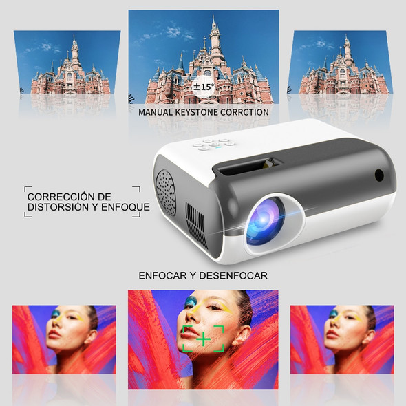 LED Projector P80 Support 1080p 4000 Lumens Mini WiFi Projector