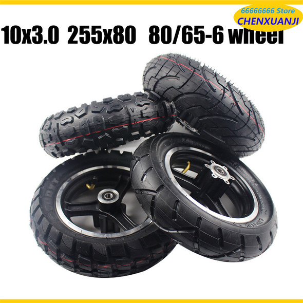 10 Inch Off Road City Road Wheels 10x3.0 Inner Outer Tire 255x80 Tyre 80/65-6 For Kugoo M4 Pro Zero 10X Electric Scooter Parts