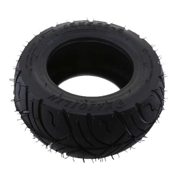 Black Rubber 13x5.00-6 Inch Rubber Tread Tire for Folding Bike Scooters Quad Dirt Bike Wheels Motorcycle Accessories