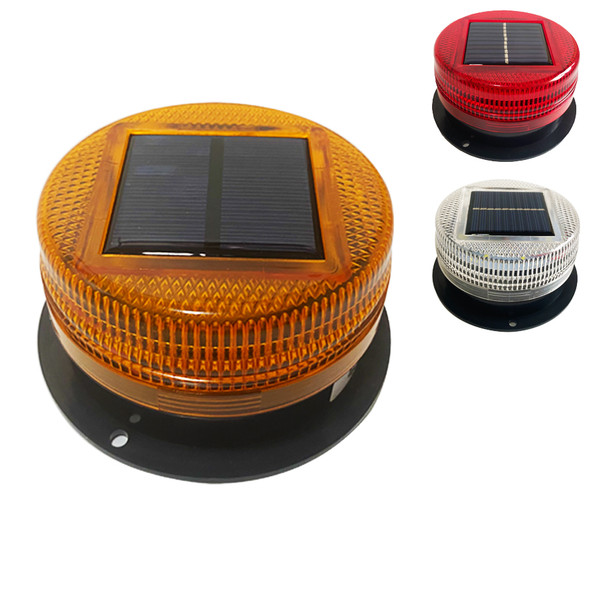 Solar Power 8 LED Magnetic Warning Light for Car Truck Vehicle Strobe Beacon Amber Police Lamp Emergency Signal Automatic Sensor