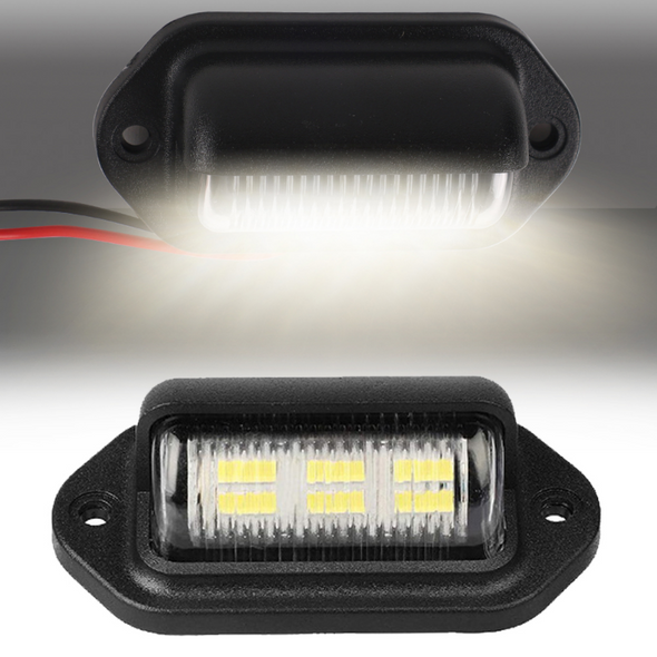 1/2PCS Car 6LED License Plate Light for Car Truck SUV Trailer Tag Ladder Light White Bulb 12-24V Car Signal Light