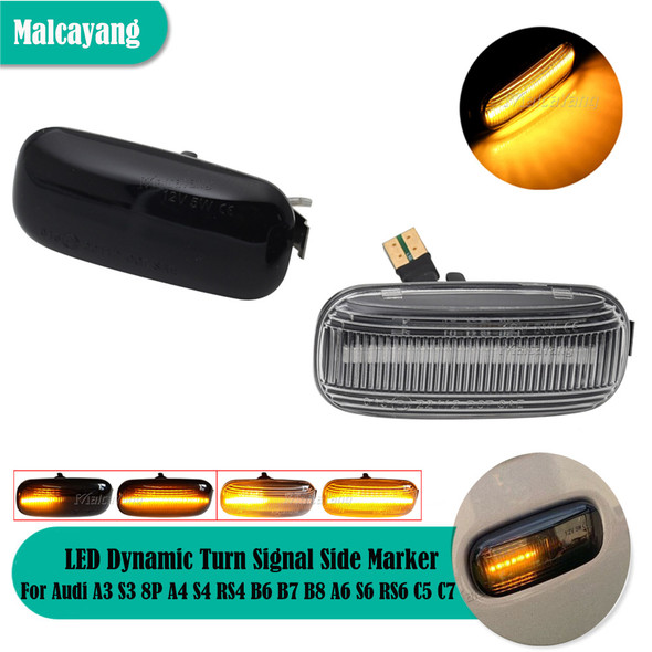 Side Marker Light Dynamic LED Turn Signal Flashing Indicator For Audi A3 S3 8P A4 B6 B8 B7 S4 RS4 A6 S6 C5 8E0949127