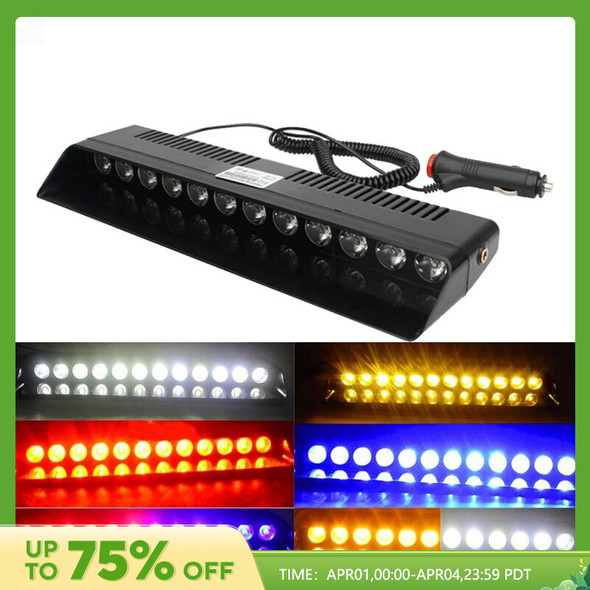 12LED Emergency LED Strobe Light Police for Car Truck Red Blue Amber White LED Flasher Beacon Warning Lamp Car Light Assembly