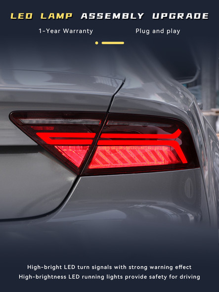 Tail Light for Audi A7 2011-2018 Modification New Style LED DRL Running Turn Signal Brake Rear Lamps Tools Auto Car Accessories