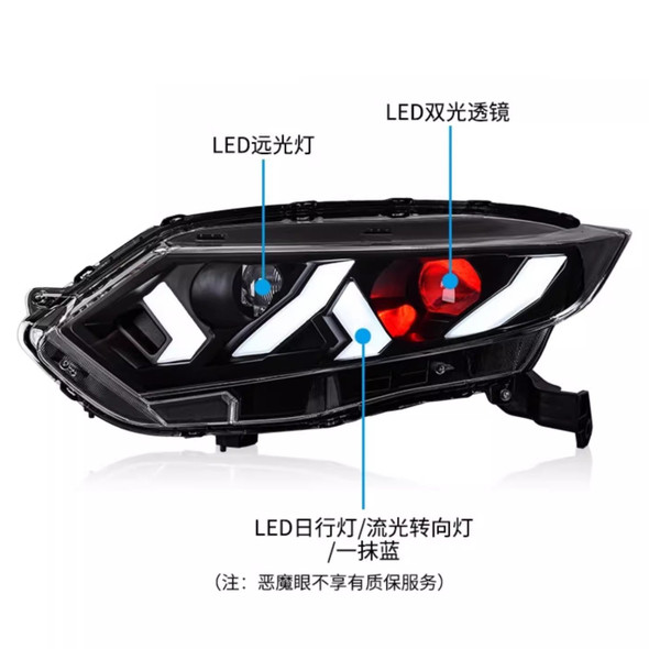 LED Headlight front bumper light Assembly For Honda Vezel 2015-2018 Modified Lens Daytime Running Light Turn signal