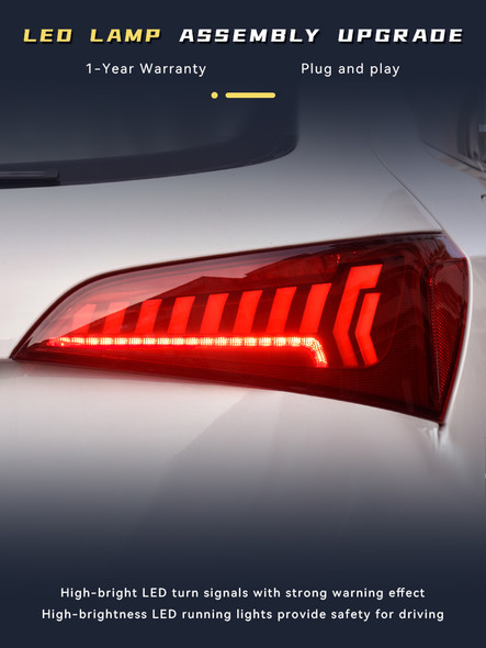 Tail Lights For Audi Q5 2008-2018 Taillight Cool Lighting DRL Fashion Assembly Streaming Turn Signal Lamp Automotive Accessories
