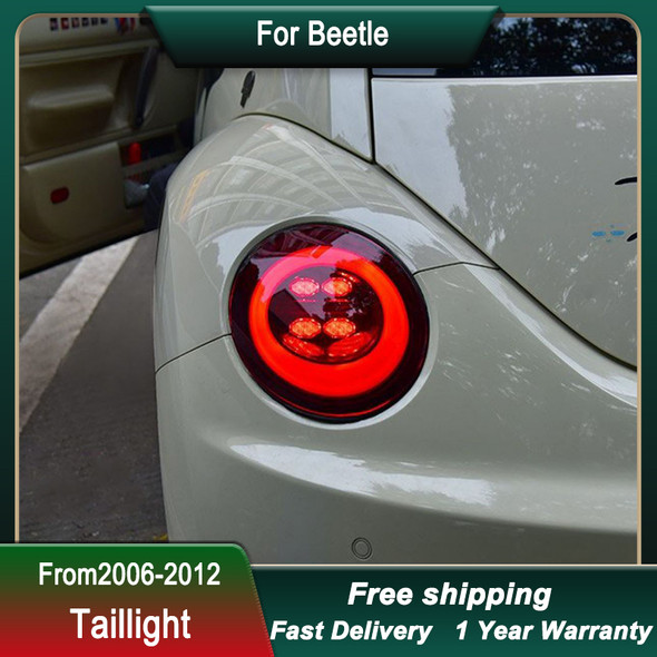 Car Tail Lights For VW Beetle 2006-2012 FULL LED new style Brake Reverse TailLamp Dynamic Signal Light Light Tail Lamp Assembly