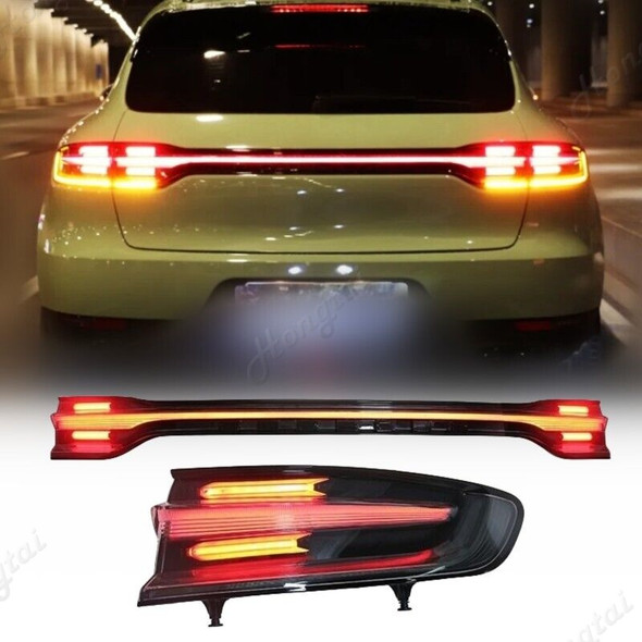 Tail Lamp Assembly Upgrade For 2014-2017 Porsche Macan GTS LED Tail Light Turn Signal Brake Through tail ligh trefitted vehicle