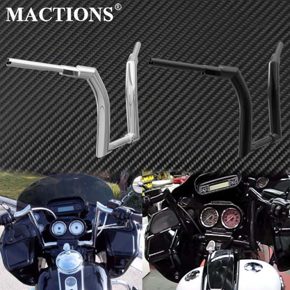 Motorcycle 12" 14" 16" Bar Handlebars Black/Chrome Z Drag Bar Wet Clutch For Harley Touring FLHRXS Road King Special FLHR 14-Up