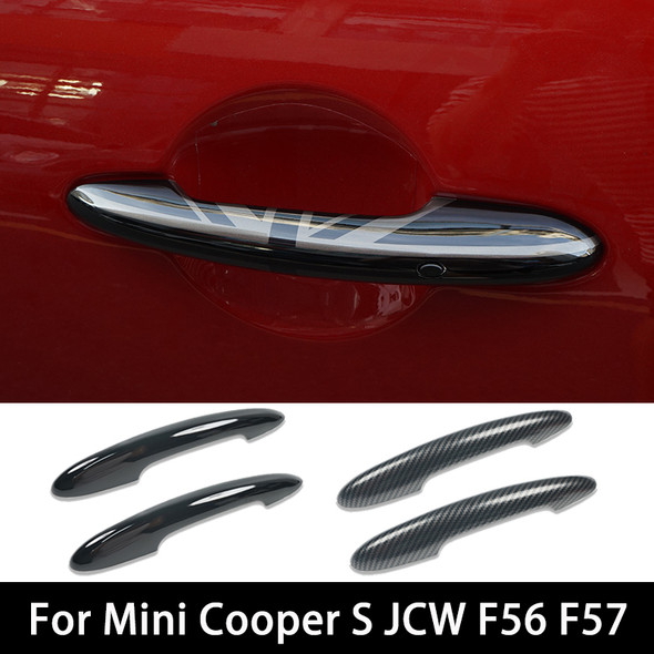 Gloss Black Door Handle Cover Sticker Trim For MINI One Cooper S JCW F56 F57 Car-Styling Exterior Parts Accessories 2PCS In Set