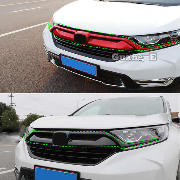 For Honda CRV CR-V 2017 2018 2019 2020 2021 2022 Car Sticker Body Trim Front Logo Mark Grid Grill Grille Racing Frame Part Hood