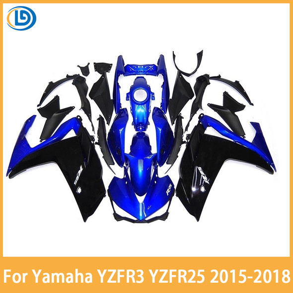 For Yamaha YZFR3 YZFR25 YZF R3 R25 2015 2016 2017 2018 Motorcycle ABS Fairing Kit Full Vehicle Frame Protection Cover Body Guard