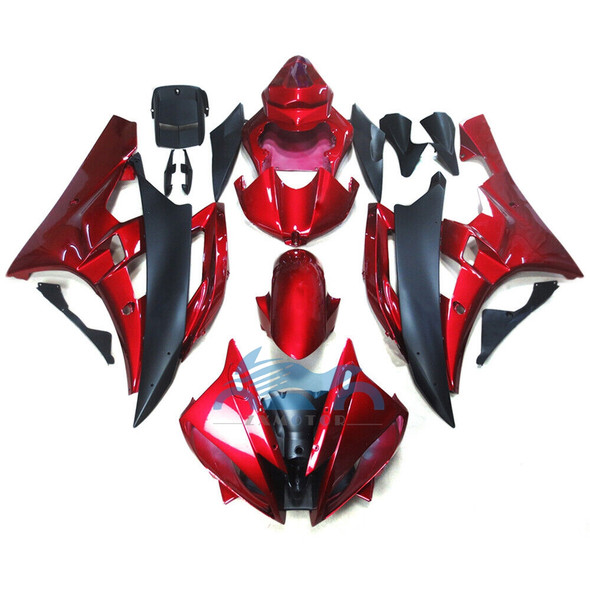 Motorcycle Body Frame Fairings Kit for YAMAHA YZF R6 2006 2007 Red Black Injection fairing yzf r6 2006 2007