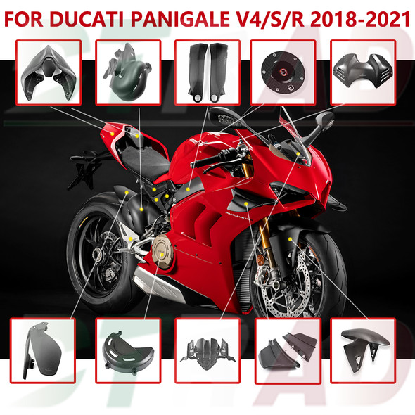For DUCATI Panigale V4 V4S V4R 2018-2021 Carbon Fiber Body & Frame Full Fairing Kits Motorcycle Modified Parts Moto Accessories
