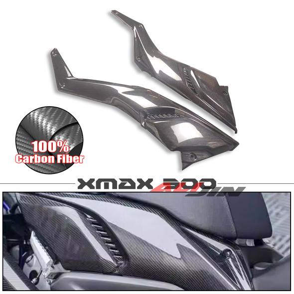 100% Real Carbon Fiber for YAMAHA Xmax 300 Xmax300 2023+ 2024 Motorcycle Side Fairing Panel Scooter Cowling Frame Body Kits 100% Real Carbon Fiber for YAMAHA Xmax 300 Xmax300 2023+ 2024 Motorcycle Side Fairing Panel Scooter Cowling Frame Body Kits