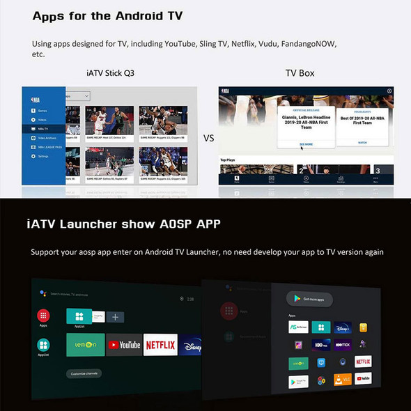 BOXPUT IATV Q3 Smart TV Stick Allwinner H313 16G IPTV 4K Android 10