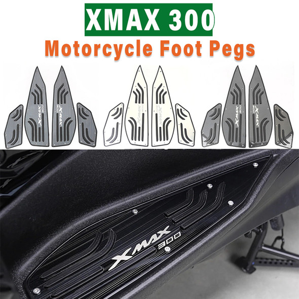 For Yamaha XMAX300 2023 Accessories Motorcycle Pedal Footrest Footpads XMAX 300 X-MAX Plate Skidproof Foot Pegs Stainless Steel