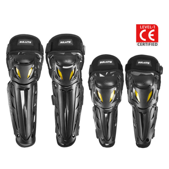 SULAITE Motorcycle Thickened Knee Pads Protective Gear Equipment Motocross Protection Riding Elbow Guard Knee Pad Protector Kit