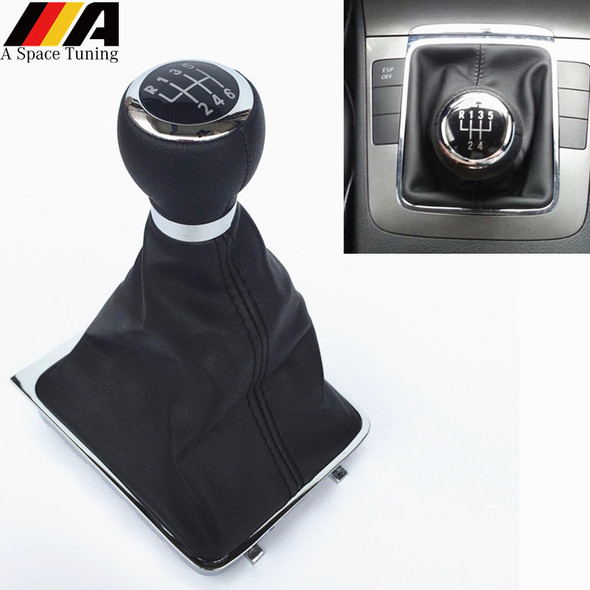 5/6 Speed M Gear Shift Knob Lever Stick Gaiter Boot Cover Collar For Volkswagen VW Passat B6 2005-2011 Car Styling Accessories