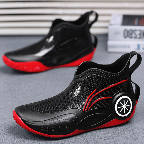 Motorcycle Protective Boots New Rainy Season Couple Short Rain Boots Trendy Outdoor Men's Waterproof Rubber Shoes Kitchen Shoes