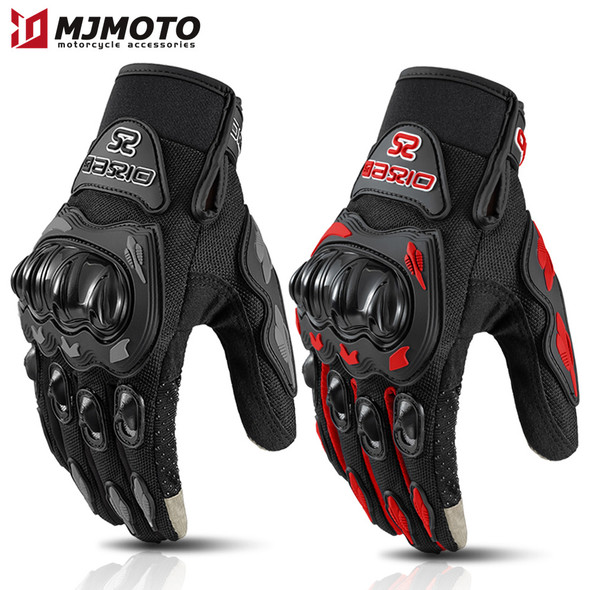 Summer Breathable Full Finger Motorcycle Gloves Non-slip Wear-resistant Motocross Racing Gloves Touch Screen Moto Biker Gloves