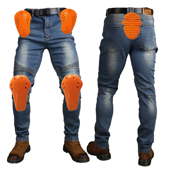 Motorcycle Rider Pants Cycling Pants Racing Jeans With 5 Anti-Fall Protective Gear Moto Motocross Trousers