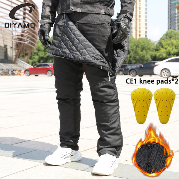 Two-way Zipper Quick Release Pants Winter Warm Waterproof Motorcycle Trousers Quick Take-off Motorcyclist Pants Biker Trousers