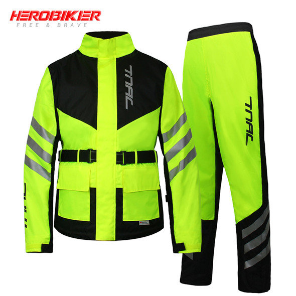 Motorcycle Raincoat Reflective Waterproof Rain Coat Outdoor Riding Full-body Raincoats Rain Pants Motorbike Jacket Rain Clothes