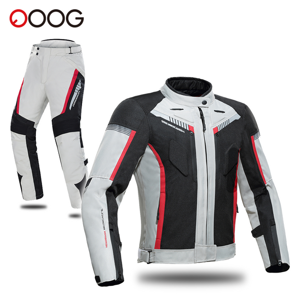 Men Motorcycle Jacket Waterproof Four Season Motorbike Overcoat Pants Reflective Riding Jackets Windproof Suits Removable Lining