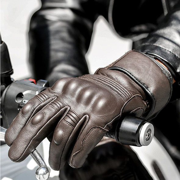 Motorcycle Gloves Winter Waterproof Leather Gloves for Men Thermal Warm Inner Touch Screen Motorbike MTB Bike Riding Gloves