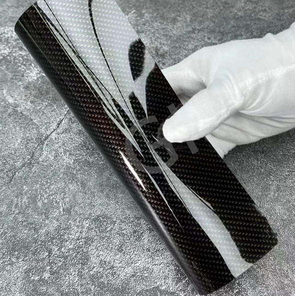 PVC TPU Carbon Fiber Stripe Sticker Body Color Paint Protect Carbon Fiber film black vinilo adhesivo para auto Vinyl Wrap