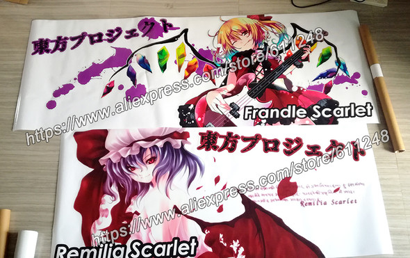 Car Styling Japanese Anime TouHou Project Remilia Flandr Scarlet Vinyl Sticker Decals Auto Body Racing Decal ACGN Paint Film