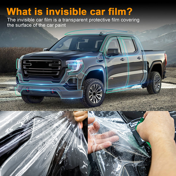 Pre Cut PPF Paint Protection Film for GMC Sierra AT4 DENALI SLT 2019 2020 2021 8.5mil TPU Clear Bra Kit Car Body Sticker Film