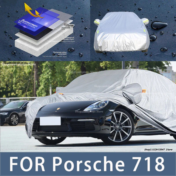 For Porsche 718 Outdoor Protection Full Car Covers Snow Cover Sunshade Waterproof Dustproof Exterior Car accessories For Porsche 718 Outdoor Protection Full Car Covers Snow Cover Sunshade Waterproof Dustproof Exterior Car accessories
