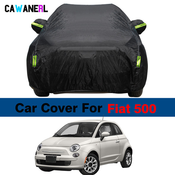 Full Car Cover Outdoor Auto Sun Shade Anti-UV Snow Rain Protection Waterproof Cover Dustproof For Fiat 500