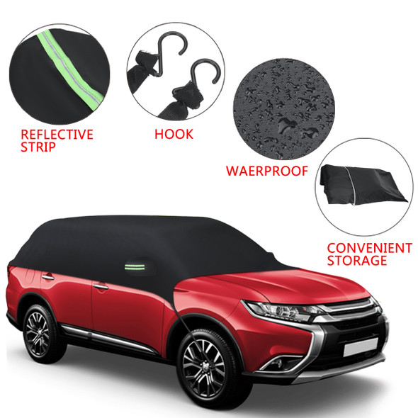 Universal Half Car Cover Sun Uv Snow Dust Rain Resistant Durable Covers Car Cover Waterproof Car Sun Shade Cover for Car Care