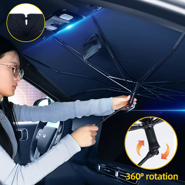 Newest Car Windshield Sunshade Umbrella with 360°Rotation Bendable Handle Front Window Sun shade UV Protection Heat Insulation