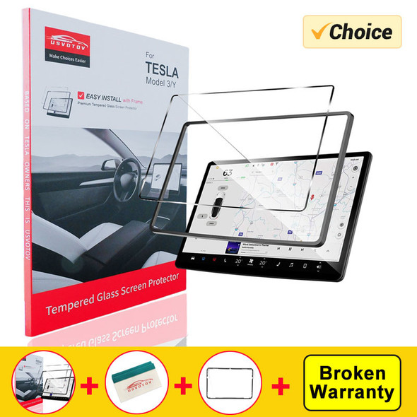 HD Matte Tempered Glass Screen Protector For Tesla Model 3 Y Highland Accessories 2024 2023 2022 Center Display Film Anti-glare