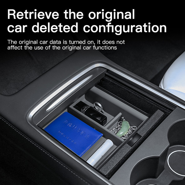 YZ For Tesla Model 3 Medel Y Storage Box Center Armrest Hidden Box Cup Holder Organizer 2023 2022 Car Accessories