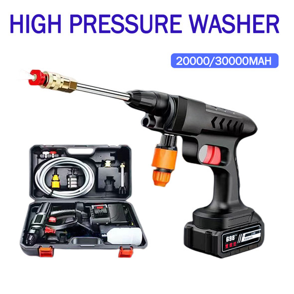 20000/30000mAh Car Wash High Pressure Washer Water Gun 60Bar Car Accessory Cleaner for Auto Home Garden Cleaning Washing Machine 20000/30000mAh Car Wash High Pressure Washer Water Gun 60Bar Car Accessory Cleaner for Auto Home Garden Cleaning Washing Machine
