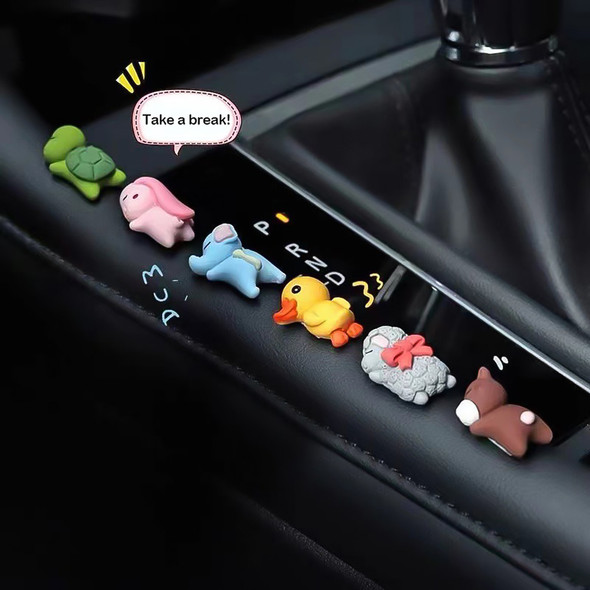 Cute Car Ornaments Car Center Console Display Screen Car Interior Decorations Little Turtle Cute Pendant Doll Girl