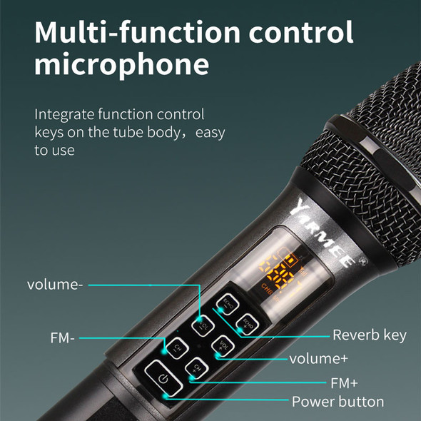 Yarmee Professional Uhf Wireless Microphone Handheld Karaoke Mic