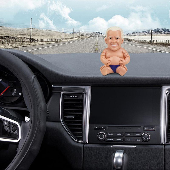 Vehicle Man Statue Biden & Trump Figurine Mini Art Sculpture Dashboard Decorative Ornament Interior Accessories For Automobile
