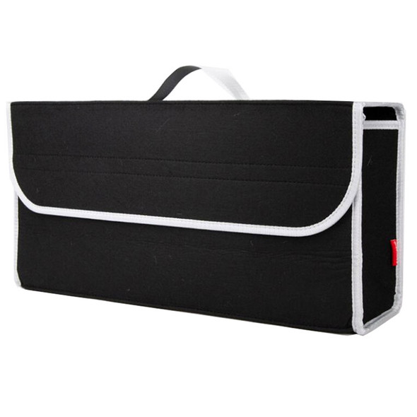 Lightweight Car Trunk Storage Box Foldable Felt Car Organizer Stowing Tidying Box Black Grey Auto accessories 50x16x24cm